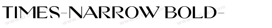 Times-Narrow Bold字体转换